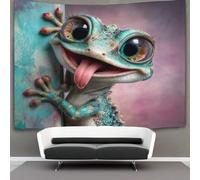 kaiyun Lindo lagarto de dibujos animados Tapisserie Murale À Suspendre, Murales,Plaque De Pique-Nique Décoration Murale Plafond Art Mural 130cmx150cm