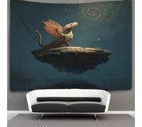 kaiyun Little Dragón on The Floating Island Tapiz Colgar En La Pared, Wall Tapestry, Para Decoración De Dormitorio, Celebración De Fiesta De Cumpleaños O Fondo De Jardín 130cmx150cm