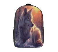kaiyun Lobo Mochilas Para Chicos Y Chicas Animal Adolescentes Bolsa De Escuela 17inch Gran Capacidad Con Hebilla De Ajust