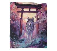 kaiyun Lobo, Surrounded by Cherry Blossoms Blanket - Manta Cálida Versátil para Sofás, Colcha Patchwork De Cama De Viaje Suave Y Cómoda,80x90inch(200x230cm)