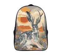 kaiyun Long-eared Rabbit Shaped Like Twisted Horns Mochila |Plantas del desierto | Bolsa Escolar Unisex Para Niños Pequeños 16 inch