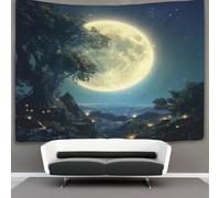 kaiyun Luna llena Tapiz Hermosa vista Tapices De Pared,Colcha De Pícnic, Decorativo Toalla De Playa 180cmx230cm