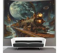 kaiyun Luna Tapisserie,Sky Tren Décoration Murale En Tissu Pour La Chambre À Coucher Le Salon Le Dortoir,100cmx150cm