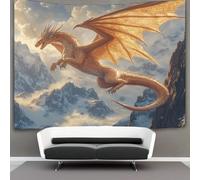 kaiyun Majestic Dragón Tapiz Flying in The Cielo Tapices De Pared,Colcha De Pícnic, Decorativo Toalla De Playa 180cmx230cm