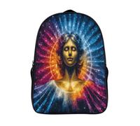 kaiyun Mapa estelar circular Mochila Escolar Para Niños Gran Capacidad Símbolos del Zodíaco y Planetas En 3D Para Estudiantes De Primaria Y Secundaria De 16 inch