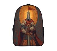 kaiyun Máscara heroica de un guerrero del siglo XIII con armadura y una enorme espada Niños, Niñas Y Adolescentes, Bolsa De Escuela Ligera Para Portátil, Mochila Informal 16 inch