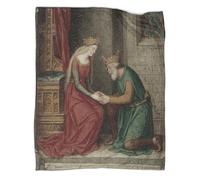 kaiyun Medieval-Style Sketches, King and Queen Blanket Sofa Throw 3D Impreso Es Suave Y Cómodo Al Tacto,Adecuado para Que Toda La Familia Se Mantenga Abrigada 60x80inch(150x200cm)