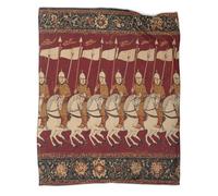 kaiyun Miniatura Persa Manta Patrón Ejército de caballería Diseño Novedoso Dormitorio Suave Cómoda Ropa Cama Esponjosa Cuatro Estaciones 40x50inch(100x130cm)