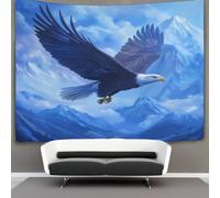 kaiyun Montañas Background Águila Flying in The Blue Cielo Tapices Para,sala De Estar,apartamento,dormitorio,decoración Artística De Pared 130cmx150cm