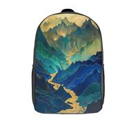 kaiyun Montañas Mochilas Hombre Chicas Gold Río Bolsas Para Trabajo,viaje,diario,escolar Y Escolares De Gran Capacidad 17inch