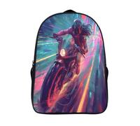 kaiyun Motocicleta Mochila Niña Chicos Estilo Cómic Escolares Adolescentes Bolsa De Escuela Infantil 16 inch