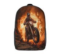 kaiyun Motocicleta Rider Mochila Niña Chicos Escena de acción y aventura Escolares Adolescentes Bolsa De Escuela Infantil 17inch