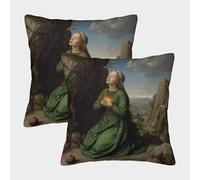 kaiyun Mujer, corazón ardiente Juego De Funda De Almohada Cuadrada para Sofá Dormitorio Coche 50x50cm 2 Paquetes