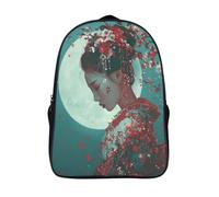 kaiyun Mujer joven vestida con un kimono tradicional de geisha Niños, Niñas Y Adolescentes, Bolsa De Escuela Ligera Para Portátil, Mochila Informal 39x29x16cm