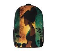 kaiyun Mujer segura de sí misma Bolsa Unisex,Green Leaves Herbal Tea Flores Mochila Escolar Para Adolescentes Ultraligero 17inch