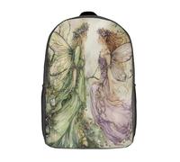 kaiyun Mujeres hadas Bolsa De Escuela De Niño Y Niña,Mochila De Escuela Primaria Con Estampado De Ilustración de arte fantástico Dibujos Niños Adolescentes 17inch