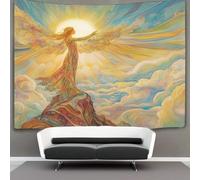 kaiyun Mujeres Tapiz De Pared Open Arms to The Vast Cielo Wall Tapestry, Ela Decoración Para Sala Estar Dormitorio La Pared Del 100cmx150cm