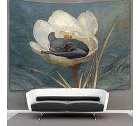 kaiyun Murciélago pequeño durmiendo entre las flores Tapiz Para Colgar En La Pared, Tapices Arte De Pared Estético Decoración Del Hogar Para Sala De Estar Dormitorio 130cmx150cm