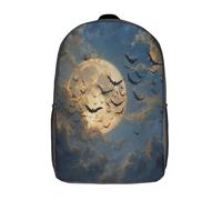 kaiyun Murciélagos Flying Around The Moon Mochila Escolar Para Niños Viaje Bolsas Para Portátil Adolescentes Alta Capacidad Bolsa De Escuela 17inch