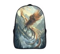 kaiyun Mythical Bird of Prey Mochila Niña Chicos Flowing Tail Feathers Escolares Adolescentes Bolsa De Escuela Infantil 16 inch