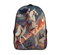 kaiyun Niña valiente con traje de guerrera tradicional tradicional Bolsa Unisex, Mochila Escolar Para Adolescentes Ultraligero 39x29x16cm