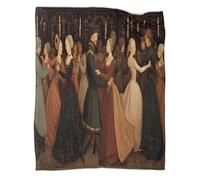 kaiyun Nobles Bailarines del Renacimiento Manta Ropa De Cama para 3D Fondo Medieval Europeo Colcha Patchwork De Felpa Impresa Digitalmente para Niños Y Niñas 40x50inch(100x130cm)