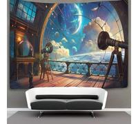 kaiyun Observatorio Decoraciones Tapiz Comet in The Cielo Impresión 3D Manta De Pared Póster Ideal Como Decoración De Habitación, Salón Y Dormitorio 70cmx100cm