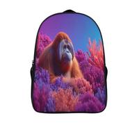 kaiyun Orangután naranja gigante Mochila Niña Chicos Océano Coral Escolares Adolescentes Bolsa De Escuela Infantil 16 inch