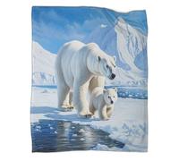 kaiyun Oso Polar y Sueño Manta Ropa De Cama para 3D Glace et Neige de l'Arctique Colcha Patchwork De Felpa Impresa Digitalmente para Niños Y Niñas 80x90inch(200x230cm)