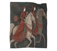 kaiyun Painting for Wall Caballos Persian Manta Cálida Y Transpirable Suave Estampada para Acampar Al Aire Libre Colcha para Dormitorio De Las Cuatro Estaciones 50x60inch(127x152cm)