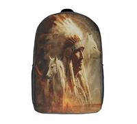 kaiyun Paisaje espiritual nativo americano Mochila Infantil Bolsa De Escolar Niña Niño Bolsas Mochilas Para Colegio Viaje Cámping 17inch