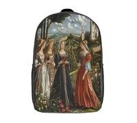 kaiyun Paisajes renacentistas Mochilas Escolar Figuras elegantes en jardines y arquitectura clásica Impresos En 3D Estudiantes De Primaria Y Secundaria Bolsas 17inch