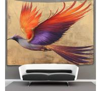 kaiyun pájaro of Paradise Tapiz Para Colgar En La Pared Volando with Huge Tail Tapices Estéticos,decoración De Dormitorio, Sala De Estar,dormitorio 150cmx200cm