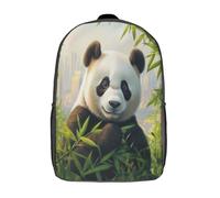 kaiyun Panda gigante Mochilas Escolares Niña Niño Backpack Juveniles Adolescentes Bambú Bosque Bolsas Multi-bolsillo 17inch
