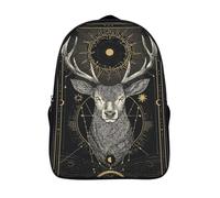 kaiyun Patrón de cartas del tarot Mochila Escolar Para Niños Gran Capacidad Ciervo Celestial Element En 3D Para Estudiantes De Primaria Y Secundaria De 16 inch