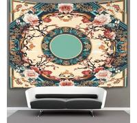 kaiyun Patrón de matrimonio feliz Tapiz Estético Del Dormitorio - De Pared Independiente Decoración De La Habitación Imagen geométrica de estilo pop 100cmx150cm