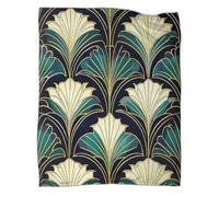 kaiyun Patrón Floral Art Déco Manta,Diseño Decorativo Vintage Ropa Cama Suave Y Liviana para Todas Las Estaciones Picnics,Viajes,decoración del Hogar 40x50inch(100x130cm)