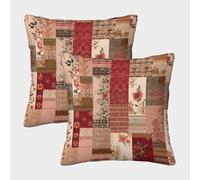 kaiyun Patrón Vectorial Estilo *Patchwork* Bohemio Cojín Almohada 3D Suave Al Tacto,sofá Silla Muebles para El Hogar 50x50cm 2 Paquetes