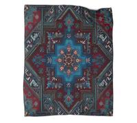 kaiyun Patrones intrincados y Formas geométricas Tradicionales Ropa Cama Suave con Estampado 3D Manta Adecuada para Sala De Estar,Dormitorio,sofá,cálido Y Cómodo 50x60inch(127x152cm)