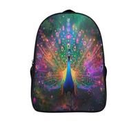 kaiyun Pavo real Mochila |Colorido | Bolsa Escolar Unisex Para Niños Pequeños 16 inch