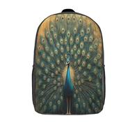 kaiyun Pavo real Mochila Infantil Colegio Y La Guardería Con Hermosas plumas Bolsa De Escuela Ideal Niños Y Niñas 17inch