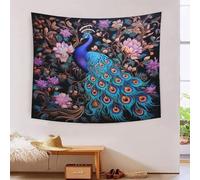 kaiyun Pavo real Pájaro Hermoso Tapiz Para Colgar En La Pared,tapices Para Dormitorio,sala De Eestrella,apartamento,dormitorio,decoración Artística De Pared 70cmx100cm