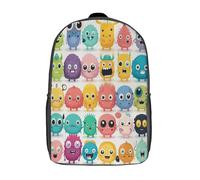 kaiyun Pequeños Monstruos Mochila Niña Chicos Dibujos animados Bolsa De Escuela Adolescentes Colegio InfHormigail 17inch