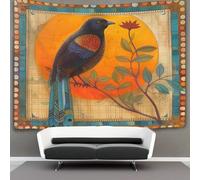 kaiyun Perdiz inmortal Algodon Sheets Curtains Tapices,Luna llena Night Decoración De Pared Tapiz,para Dormitorio, Salón, Casa 150cmx200cm