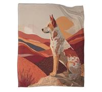 kaiyun Perro Australiano Manta 3D Estilo de ilustración de Vida Silvestre Estampada Adecuada para Adolescente Y Adultos Colcha Patchwork para Sofá Cama De Vacaciones 60x80inch(150x200cm)