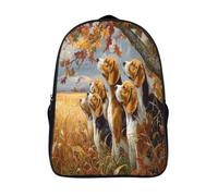 kaiyun Perros Gathered Under A Tree, Wheat Field Mochilas Escolar,3D Impreso,Bolsas De Niños Estudiantes De Primaria Y Secundaria 16 inch
