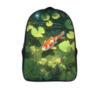 kaiyun Pez colorido Plantas acuáticas Mochilas Escolares Adolescentes Para Escuela Intermedia Niño Y Niñas Bolsas Escolares 16 inch