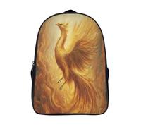 kaiyun Phoenix Rising from Flames Mochila Complex Feather Texture Bolsas Escolar De Impresos En 3D De Para Niños Niñas Estudiantes De Primaria Y Secundaria 16 inch