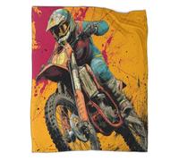 kaiyun Piloto de Motocross Blanket - Manta Cálida Versátil para Sofás, Colcha Patchwork De Cama De Viaje Suave Y Cómoda,70x80inch(180x200cm)