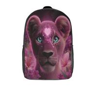 kaiyun Pink Leóness Mochila Niña Chicos Corazón de cristal, tercer ojo Bolsa De Escuela Adolescentes Colegio Infantil 17inch